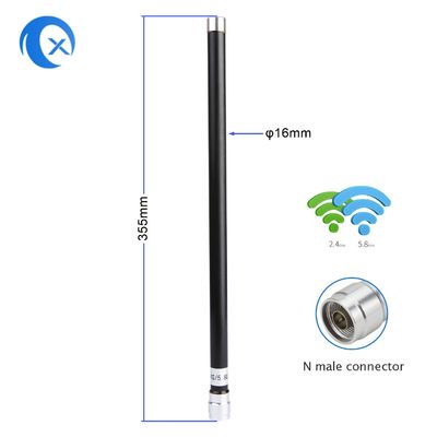 Antenne omnidirectionnelle à deux bandes de station de base de la fibre de verre 7dBi