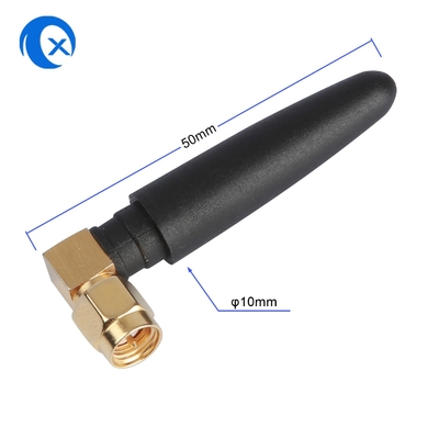 Antenne en caoutchouc courte 868 mégahertz/antenne d'intérieur à gain élevé avec le bon angle de mâle de SMA