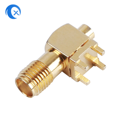 La commande numérique par ordinateur à angle droit de connecteur femelle du bâti SMA de carte PCB usinent l'antenne d'onnectors du matériel rf