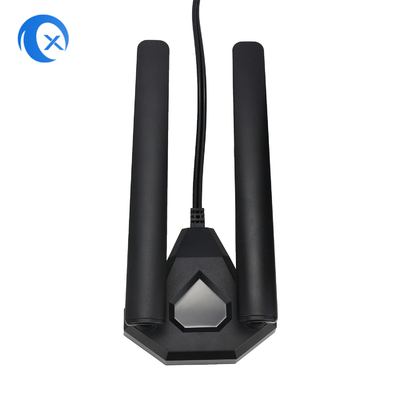 WiFi 6E Tri Band Antenne 6GHz 5GHz 2.4GHz Jeux WiFi Antenne Base magnétique Pour ordinateur