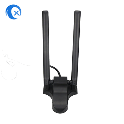 Dual Band 2.4GHz 5GHz RP-SMA Antennes WiFi avec câble d'extension de 6,5 pieds Pour PC ordinateur de bureau Bluetooth sans fil