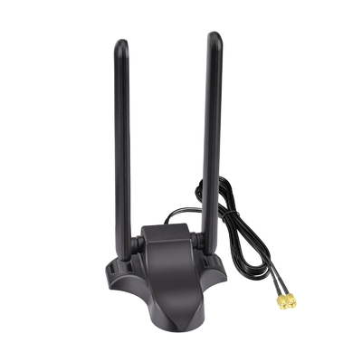 WiFi 6E Antenne Tri-Band 2,4 GHz 5 GHz 6 GHz Base magnétique WiFi Antennes RP-SMA Connecteur pour PC Routeur sans fil de bureau