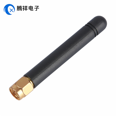 Antenne de connecteur plaqué doré droit masculin SMA 868MHz 2dBi Antenne en caoutchouc pour appareils portatifs, téléviseurs, automobiles, cinéma à domicile