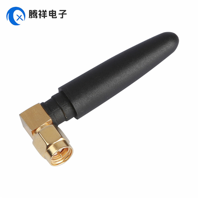 Antenne de connecteur plaqué doré droit masculin SMA 868MHz 2dBi Antenne en caoutchouc pour appareils portatifs, téléviseurs, automobiles, cinéma à domicile