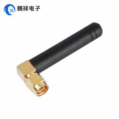 Antenne de connecteur plaqué doré droit masculin SMA 868MHz 2dBi Antenne en caoutchouc pour appareils portatifs, téléviseurs, automobiles, cinéma à domicile