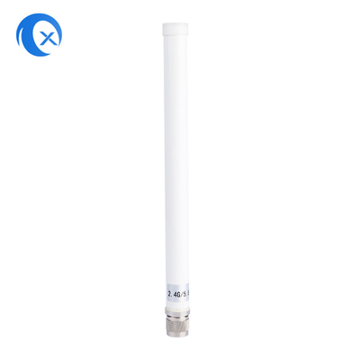 2.4G + 5.8G Dual Band Haute Gain 7DBi WiFi extérieure à l' épreuve de l' eau fibre de verre antenne avec N connecteur mâle