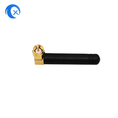 Quad Band Angle droit 850 à 1900 MHz GSM Antenne en caoutchouc avec angle droit SMA mâle