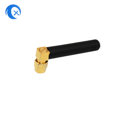 Quad Band Angle droit 850 à 1900 MHz GSM Antenne en caoutchouc avec angle droit SMA mâle