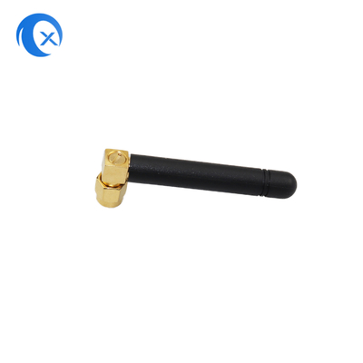 2.4G Wi-Fi Angle droit SMA Connecteur mâle Haute gain 2dBi GSM Antenne à canard en caoutchouc pour routeur