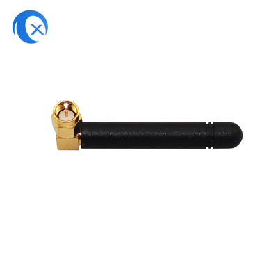 2.4G Wi-Fi Angle droit SMA Connecteur mâle Haute gain 2dBi GSM Antenne à canard en caoutchouc pour routeur