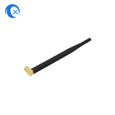 SMA Connecteur mâle monté à haut gain 5dBi 868MHz 2.4G Antenne NFC à angle droit fixe WiFi Antenne canard en caoutchouc pour routeur