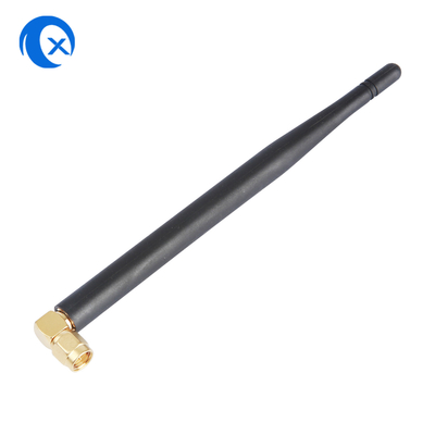 SMA Connecteur mâle monté à haut gain 5dBi 868MHz 2.4G Antenne NFC à angle droit fixe WiFi Antenne canard en caoutchouc pour routeur