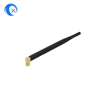 SMA Connecteur mâle monté à haut gain 5dBi 868MHz 2.4G Antenne NFC à angle droit fixe WiFi Antenne canard en caoutchouc pour routeur