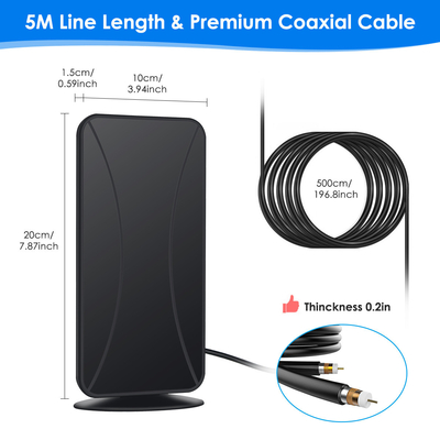 Extérieur Intérieur Longue portée HD antenne de télévision booster de signal Digital HD antenne pour Smart TV et tous les téléviseurs