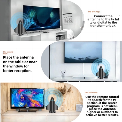 Nouvelle antenne TV numérique 4K HD à longue portée avec amplificateur de signal pour Smart TV et toutes les télévisions pour les chaînes locales intérieures et extérieures