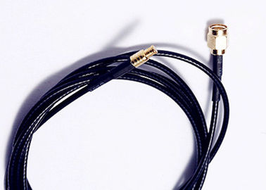 RG174 câble coaxial de liaison masculin du câble SMA, adaptateur de câble de connecteur du noir MCX