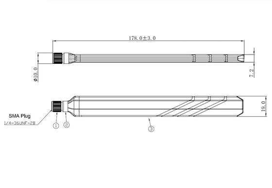 Antenne externe vidéo numérique DVB-T avec connecteur SMA
