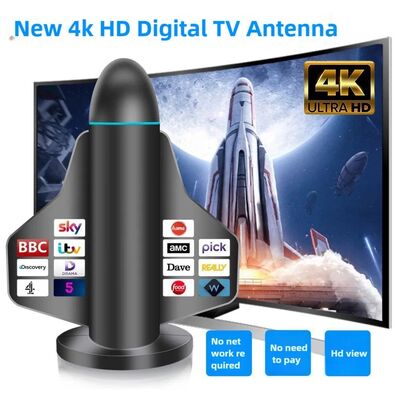 Nouvelle antenne TV numérique 4K HD à longue portée avec amplificateur de signal pour Smart TV et toutes les télévisions pour les chaînes locales intérieures et extérieures