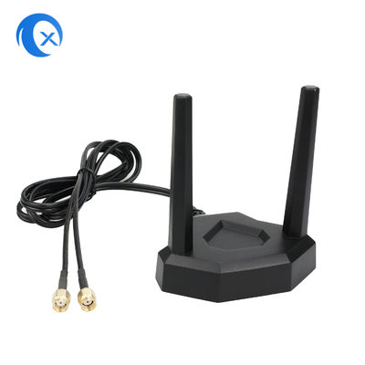 antenne magnétique de 2.4GHz 5GHz WiFi avec le connecteur masculin de RP SMA