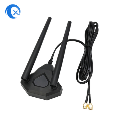 base magnétique d'antenne à deux bandes de 2.4GHz 5GHz pour le routeur sans fil de carte réseau de PCI-E WiFi