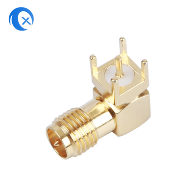 La commande numérique par ordinateur à angle droit de connecteur femelle du bâti SMA de carte PCB usinent l'antenne d'onnectors du matériel rf