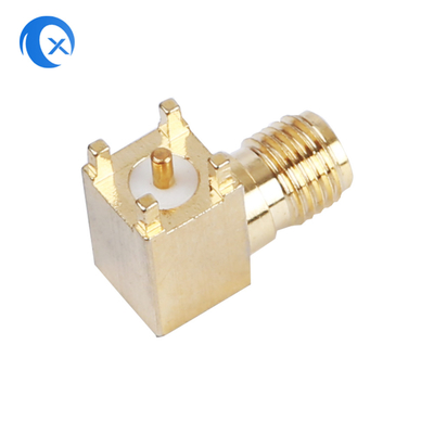 La commande numérique par ordinateur à angle droit de connecteur femelle du bâti SMA de carte PCB usinent l'antenne d'onnectors du matériel rf