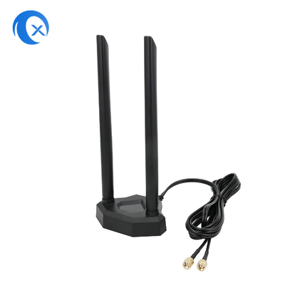 2.4 / antenne magnétique à deux bandes de supplément de WiFi du bâti 5.8g 5dBi pour la carte de PCI de PC