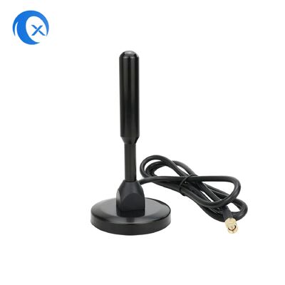 Antenne TV de toit numérique omnidirectionnelle à 360° pour intérieur et extérieur avec base magnétique et câble coaxial de 10 pieds