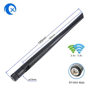 antenne omnidirectionnelle à deux bandes de 2.4G 5.8G WiFi avec le connecteur du pivot RP SMA